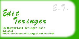 edit teringer business card